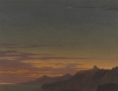 Závěr dne - západ slunce na pobřeží od Alexander Cozens
